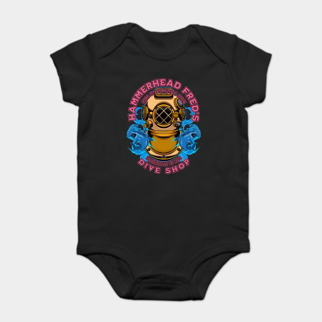 Typhoon Lagoon Hammerhead Fred's Dive Shop Bar Baby Bodysuit by Joaddo